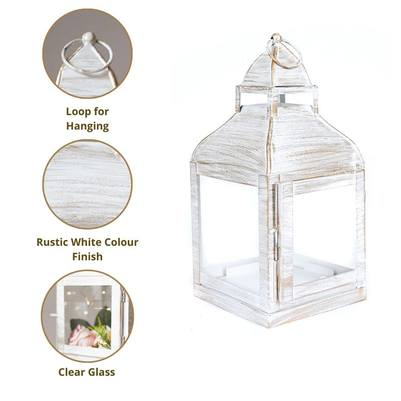 Buy Vilara Lantern Tealight Candle Holder - White Tea Light Candle Holders from Vaaree