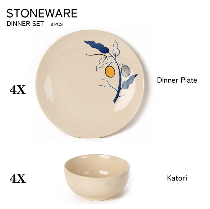 Buy Floranzo Dinner Set - Eight Piece Set Dinner Set from Vaaree