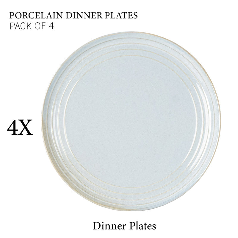 Buy Estia Dinner Plate (Artic Blue) - Set Of Four Dinner Plate from Vaaree