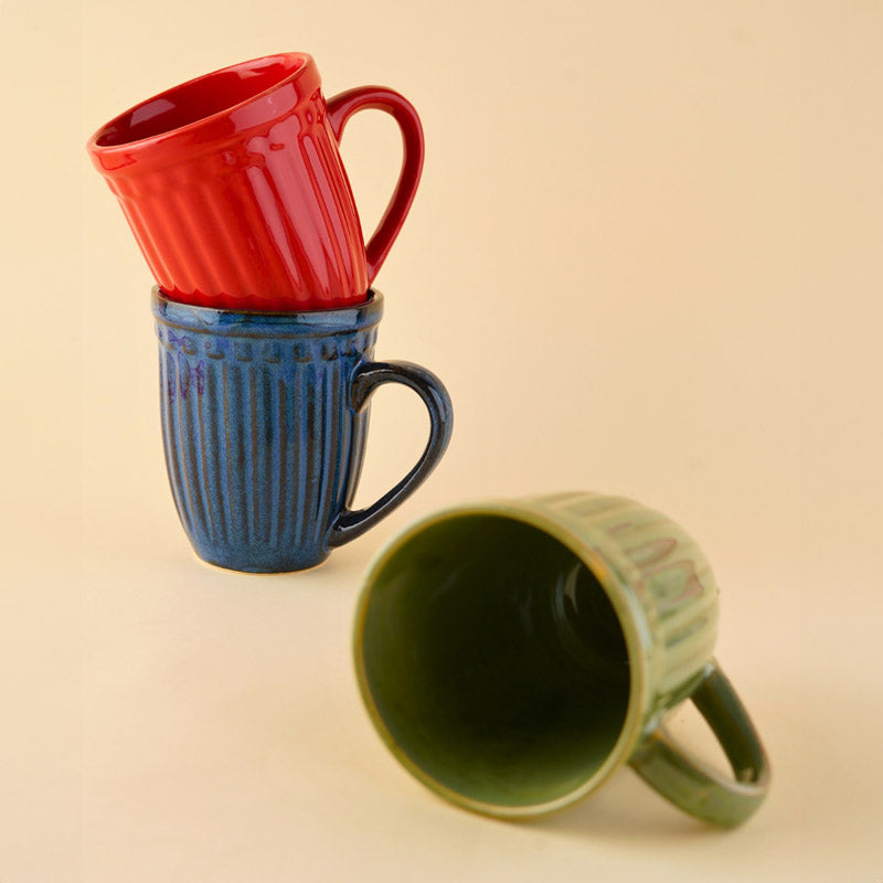 Buy Regina Ceramic Mug (230 ML) - Set of Three Mug & Tea Cup from Vaaree