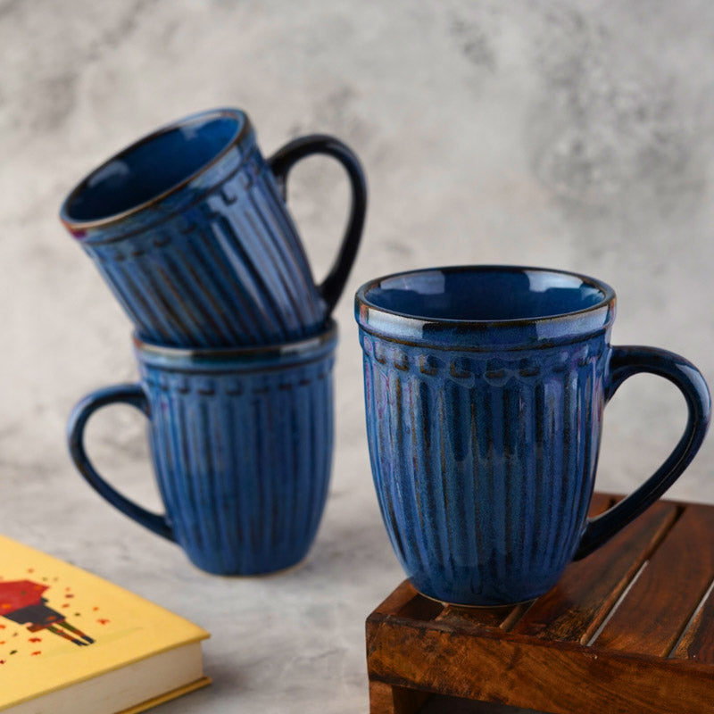 Buy Regina Ceramic Cup (Blue) - 230 ML Mug & Tea Cup from Vaaree