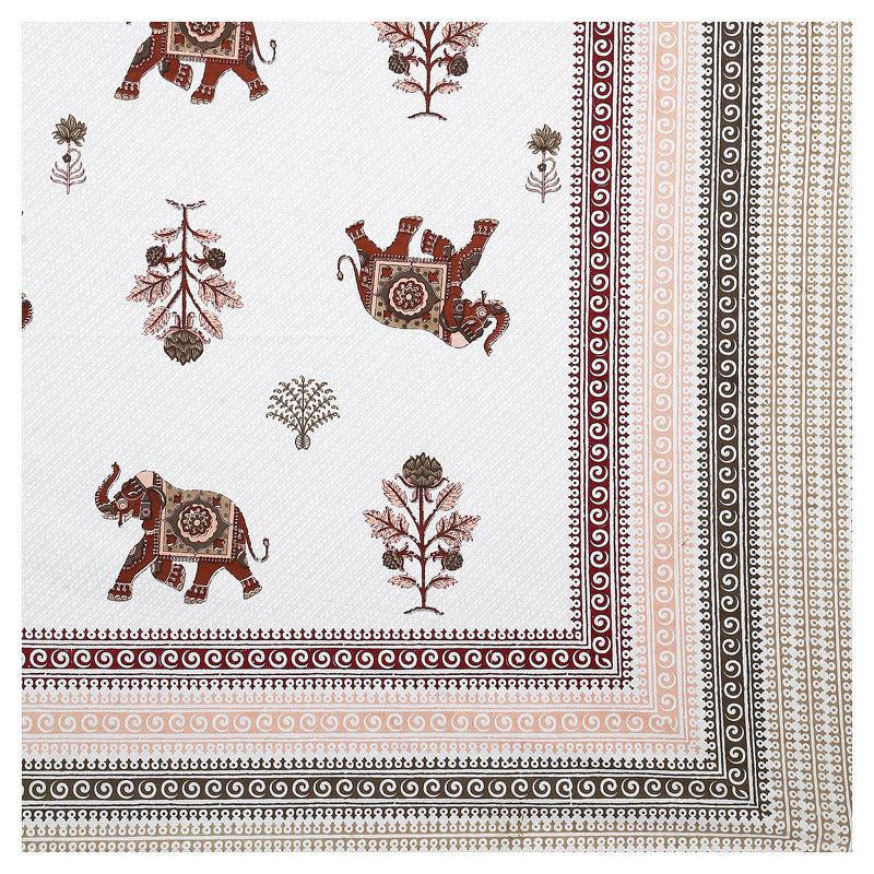 Buy Gajesara Ethnic Bedsheet - Brown Bedsheets from Vaaree