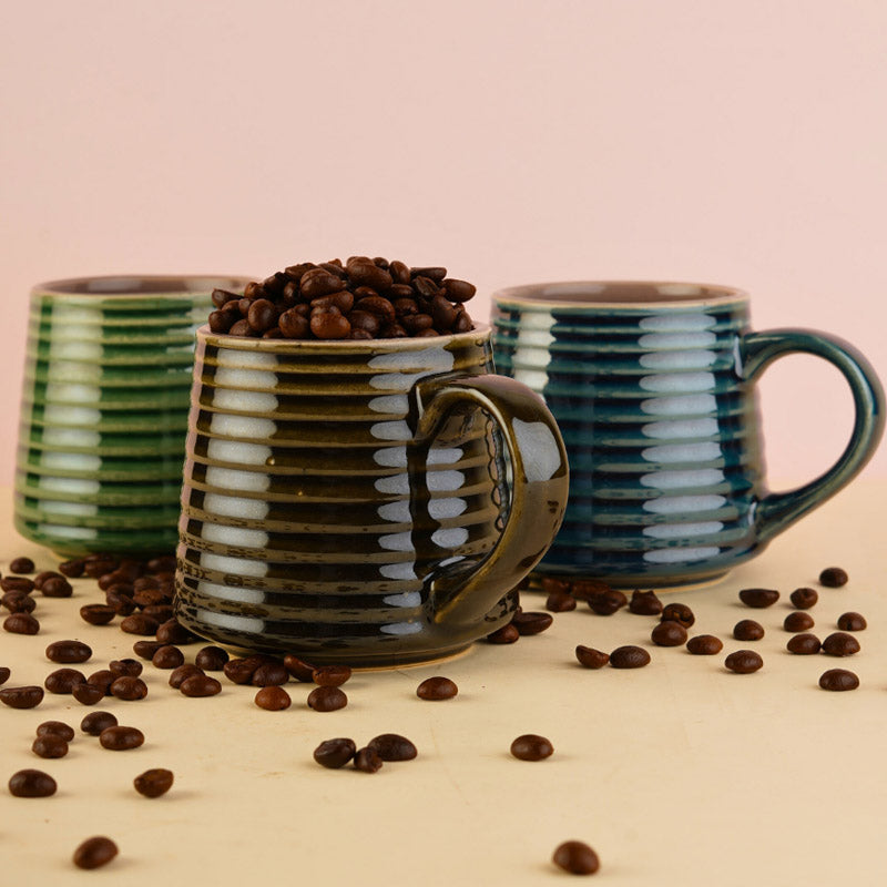 Buy Miska Ceramic Cup (230 ML) - Set of Three Mug & Tea Cup from Vaaree