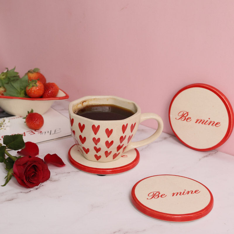 Buy Love Lore Cup & Coaster - Two Piece Set Mug & Tea Cup from Vaaree