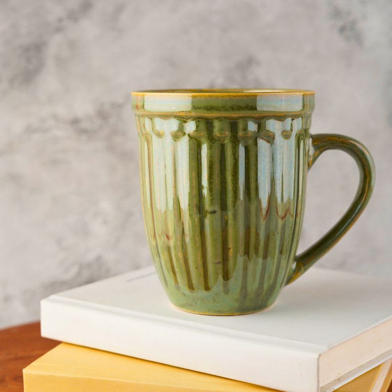 Buy Regina Ceramic Cup (Green) - 230 ML Mug & Tea Cup from Vaaree