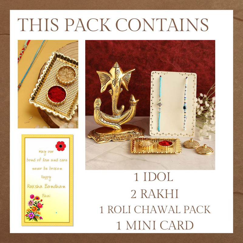 Buy Divine Ganpati Rakhi Hamper Rakhi Hamper from Vaaree