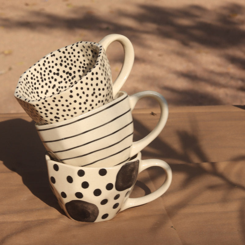 Buy Gimavo Ceramic Cup (200 ML) - Set of Three Mug & Tea Cup from Vaaree