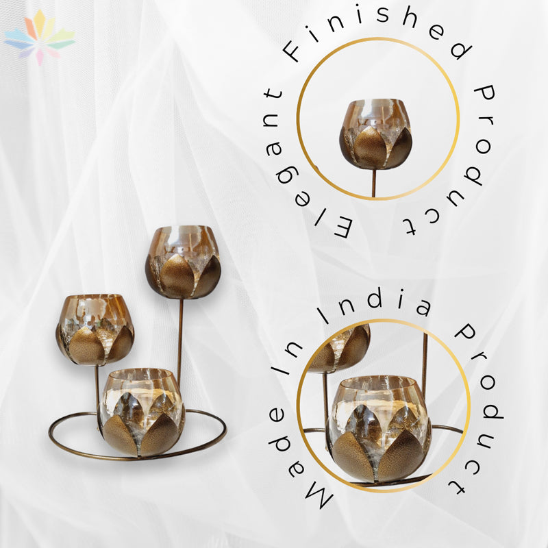 Buy Anvisha Lotus Tealight Candle Holder Candle Holders from Vaaree