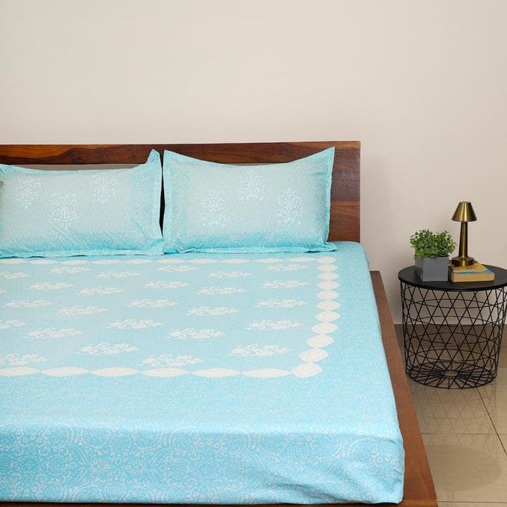 Buy Cloud Nine Bedsheet - Blue Online in India | Bedsheets on Vaaree