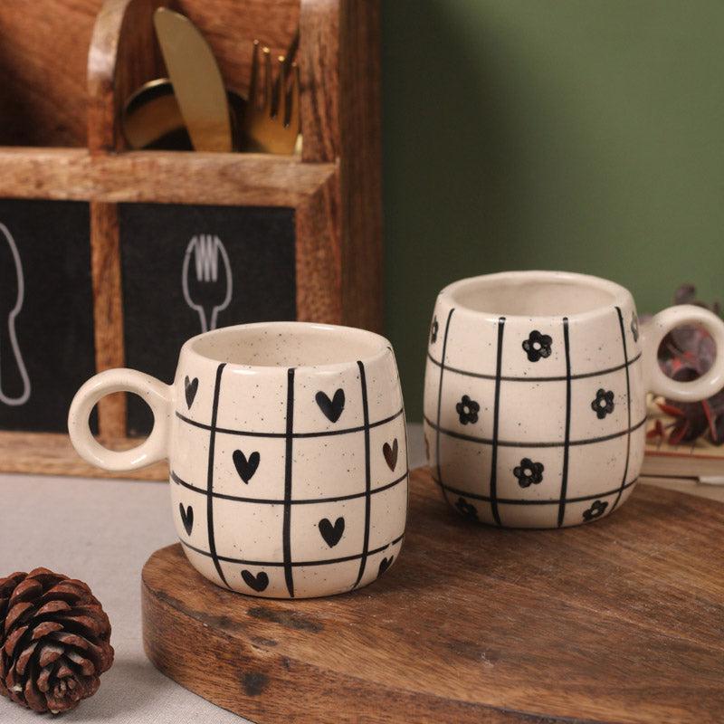 Buy Ayre Love Cup (230ML) - Set of Two Mug & Tea Cup from Vaaree