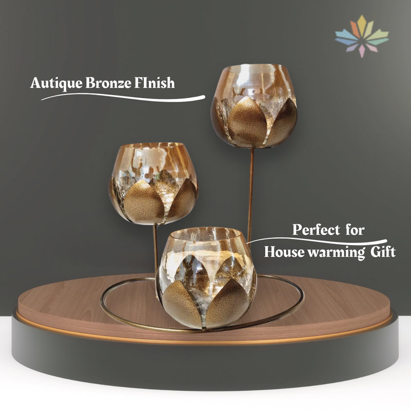 Buy Anvisha Lotus Tealight Candle Holder Candle Holders from Vaaree