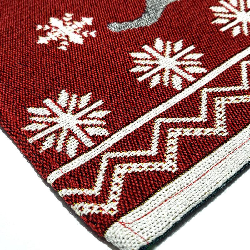 Buy Crimson Jacquard Woven Stag Table Runner Table Runner from Vaaree