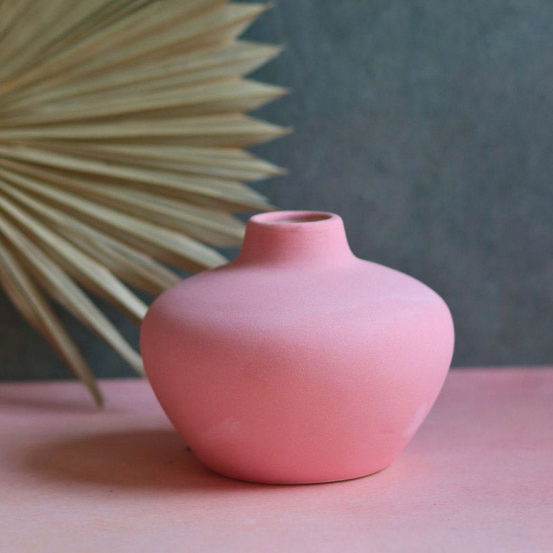 Buy Orla Ceramic Vase - Pink Vase from Vaaree