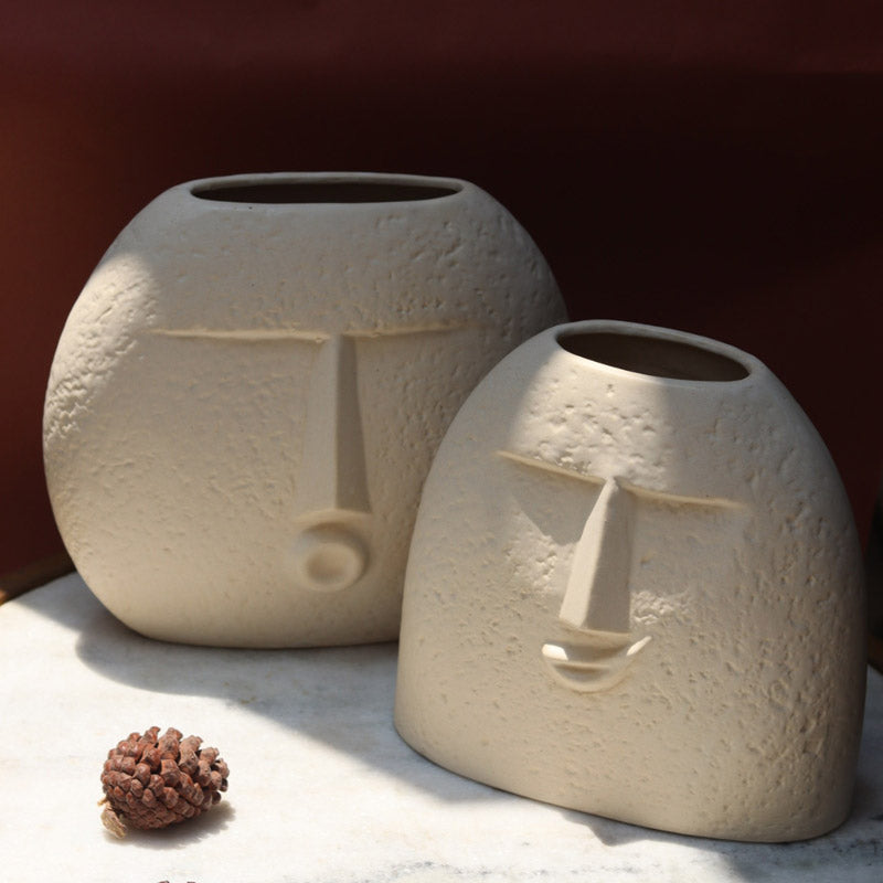 Buy Smirk Smile Vase - Two Piece Set Vase from Vaaree