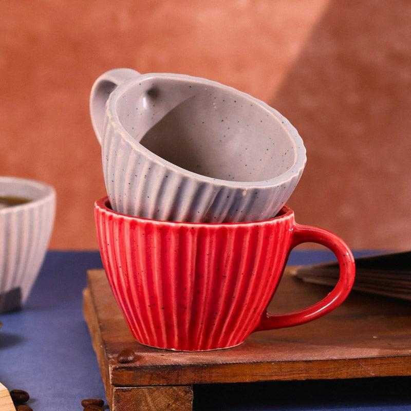 Buy Neith Ceramic Cup (230 ML) - Set of Two Mug & Tea Cup from Vaaree