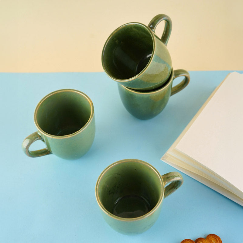 Buy Baina Ceramic Cup (100 ML) - Green Mug & Tea Cup from Vaaree