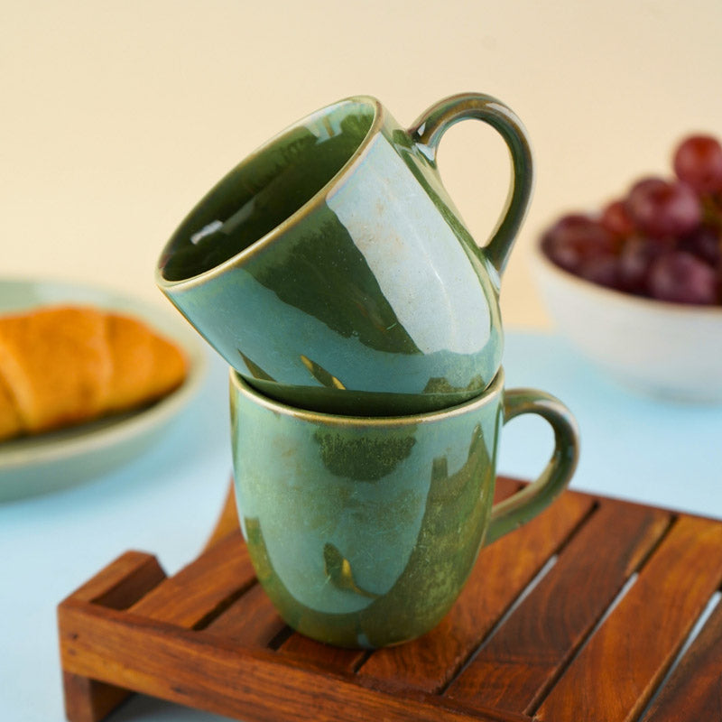 Buy Baina Ceramic Cup (100 ML) - Green Mug & Tea Cup from Vaaree