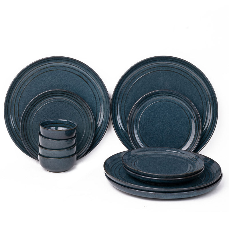 Buy Estia Dinner Set (Saphire Blue) - Twelve Piece Set Dinner Set from Vaaree