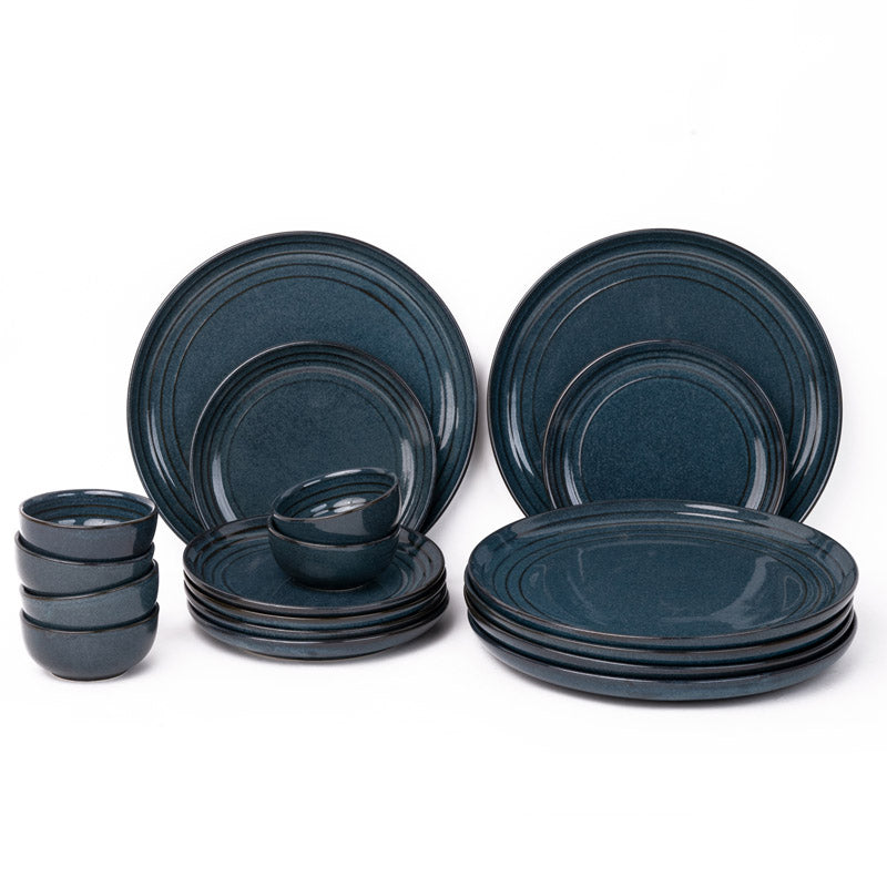 Buy Estia Dining Set (Saphire Blue) - Eighteen Piece Set Dinner Set from Vaaree