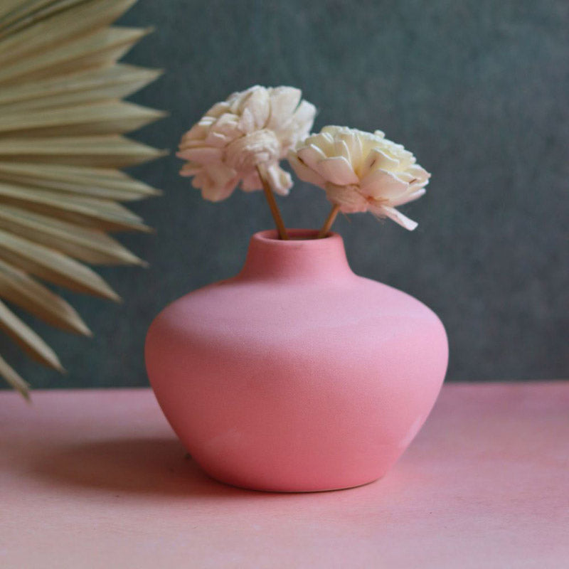 Buy Orla Ceramic Vase - Pink Vase from Vaaree