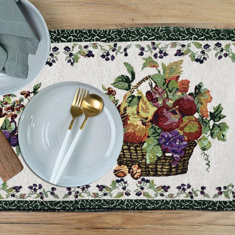 Buy Magne Jacquard Woven Floral Table Runner Table Runner from Vaaree