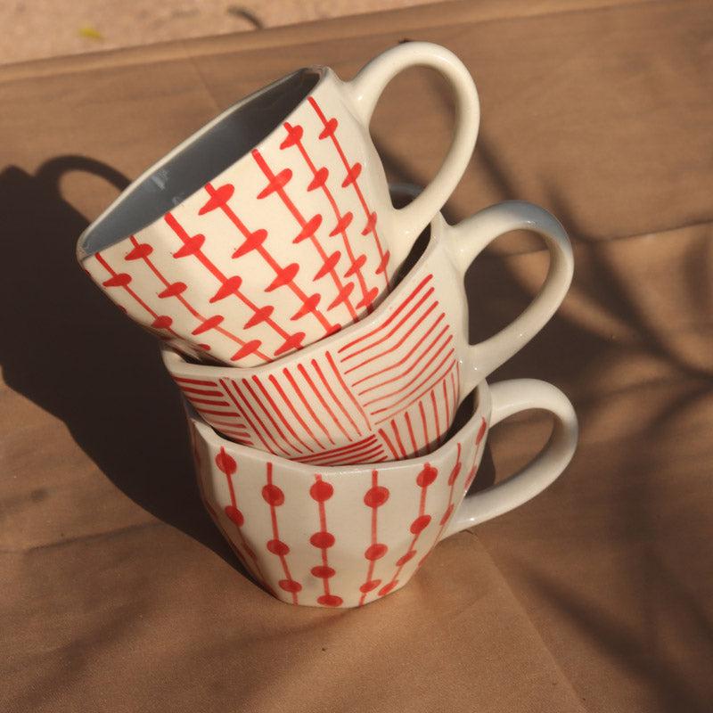 Buy Altira Ceramic Cup (200 ML) - Set of Three Mug & Tea Cup from Vaaree