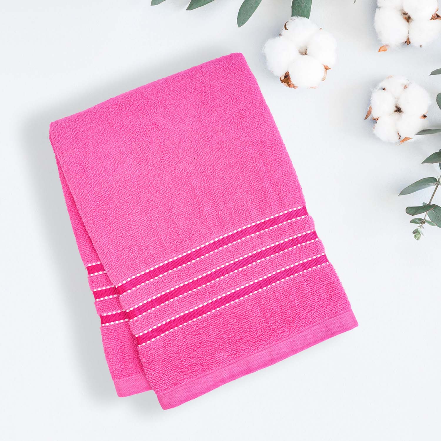 Buy Micro Cotton LuxeDry Comfort Solid Bath Towel - Pink Bath Towels from Vaaree