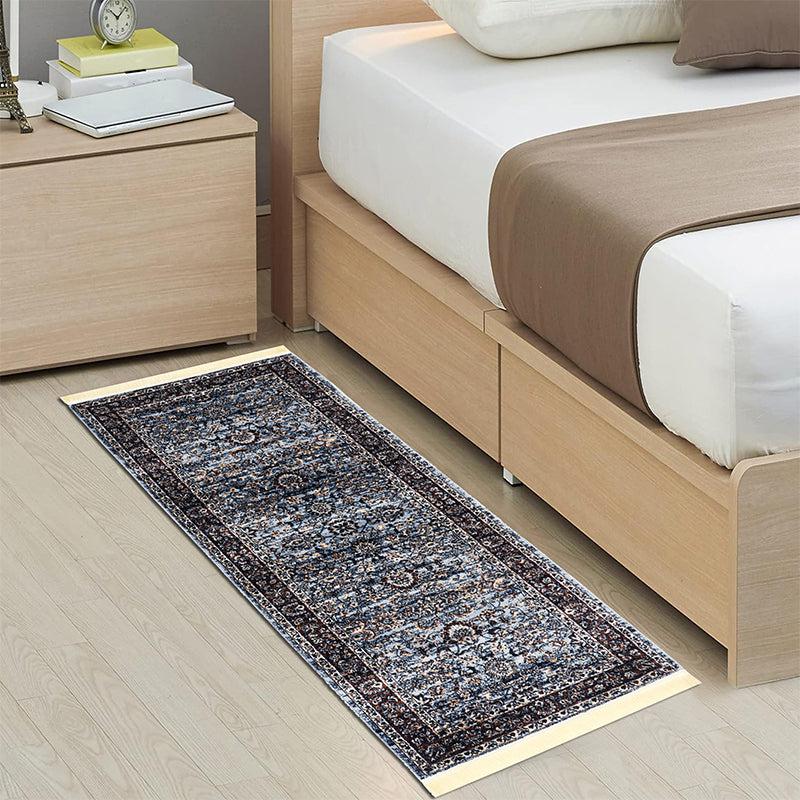 Buy Aavni Flora Runner Rug - Blue Runner Rug from Vaaree