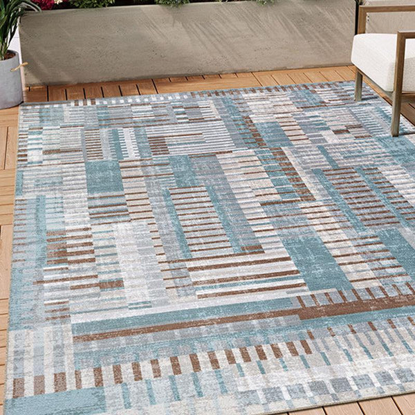 Buy Mila Abstract Bedsheet - Teal Carpet from Vaaree