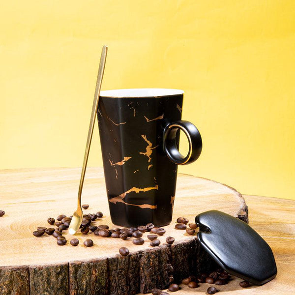 Buy Goldira Glory Mug (Black) - 400 ML Mug & Tea Cup from Vaaree