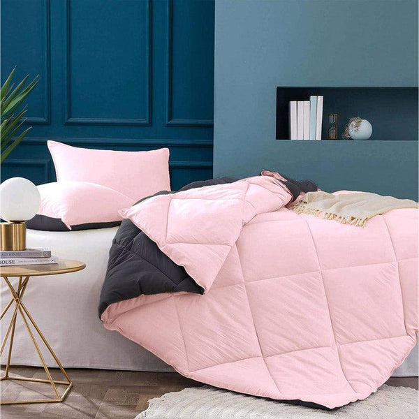 Buy Nihara Reversible Comforter - Grey & Pink Comforters & AC Quilts from Vaaree