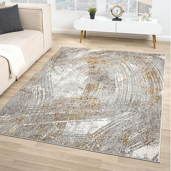 Buy Rusto Abstract Carpet - Yellow & Grey Carpet from Vaaree