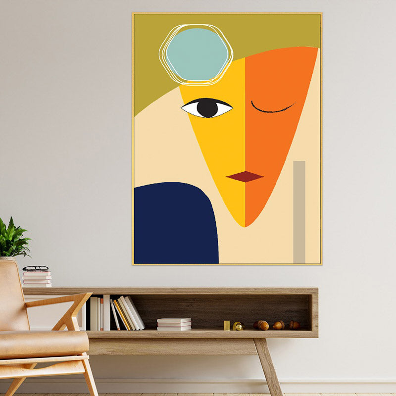 Buy Roda Abstract Face Wall Painting With Frame Wall Art & Paintings from Vaaree