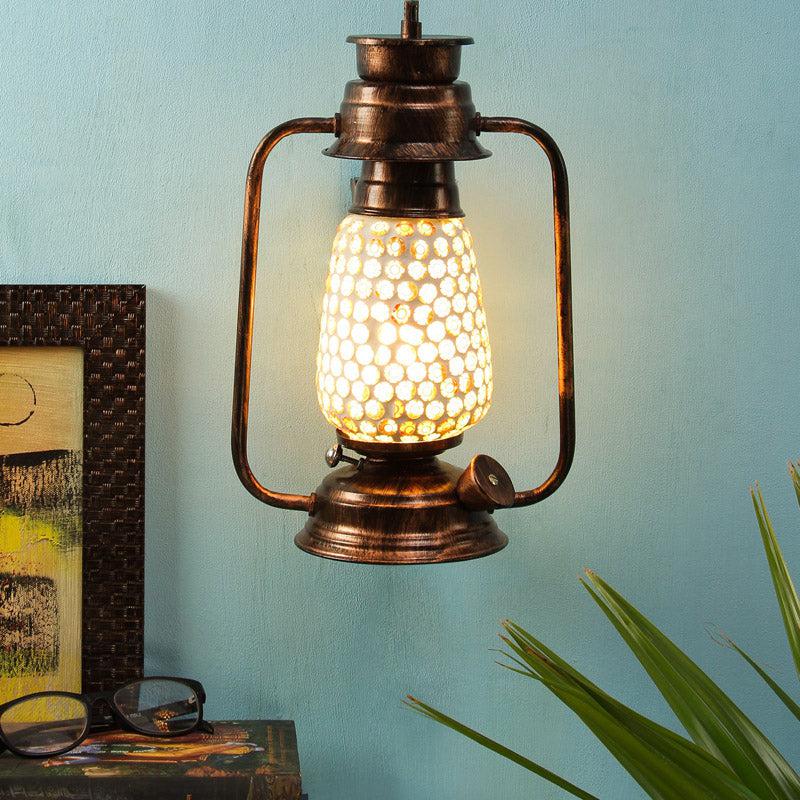 Buy Navina Mosaic Lantern Wall Lamp - Copper Wall Lamp from Vaaree