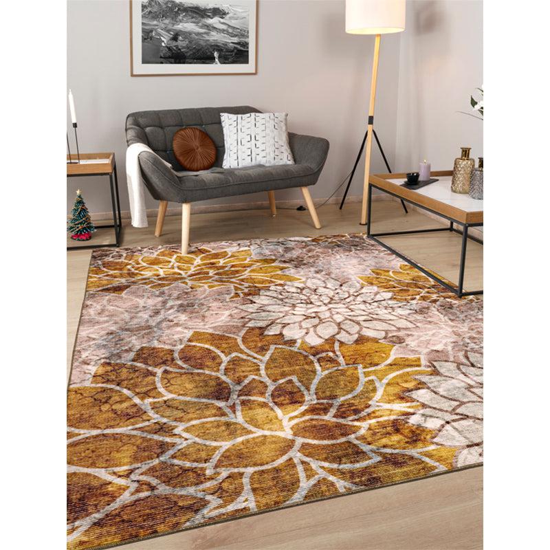 Buy Enaya Floral Carpet - Gold Carpet from Vaaree