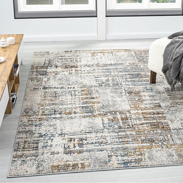 Buy Ioda Abstract Carpet - Grey & Yellow Carpet from Vaaree