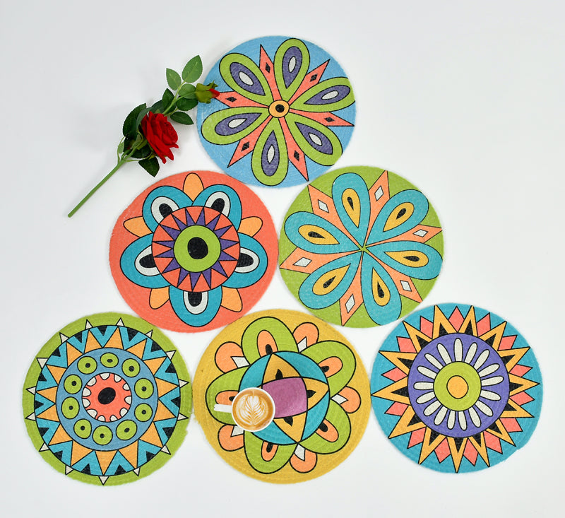 Table Mat - Jovie Round Placemat - Set Of Six