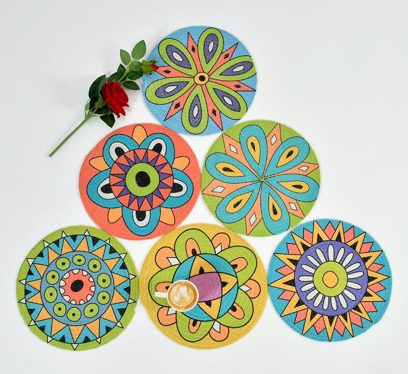 Buy Jovie Round Placemat - Set Of Six Table Mat from Vaaree