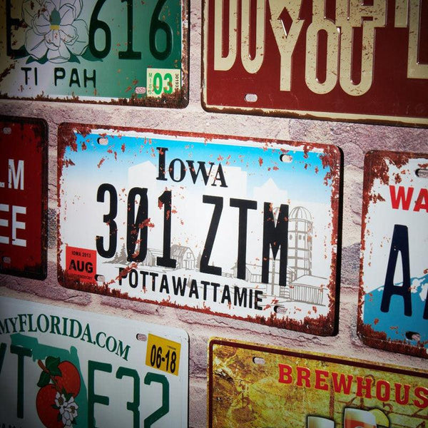 Iowa 301 Ztm Number Plate Wall Accent