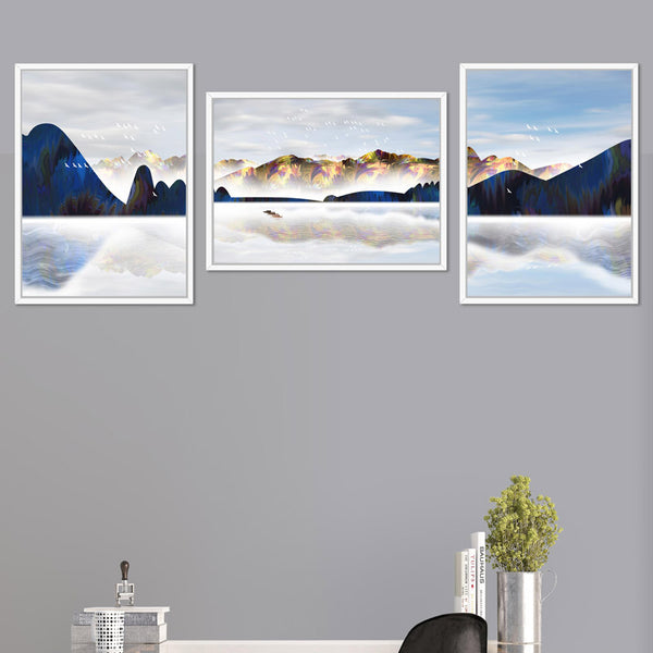 Buy Great Heights Wall Art - Set Of Three Wall Art & Paintings from Vaaree