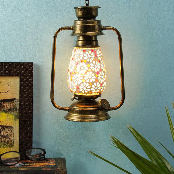 Buy Admya Mosaic Lantern Wall Lamp - Gold Wall Lamp from Vaaree