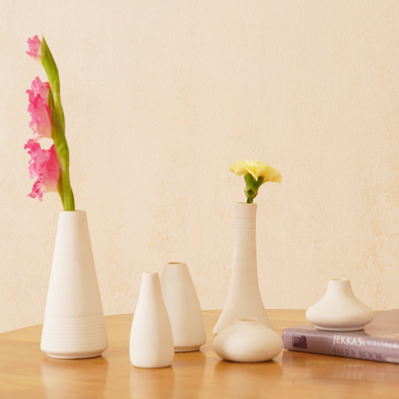 Buy Amria Boho Vase (White) - Seven Piece Set Vase from Vaaree