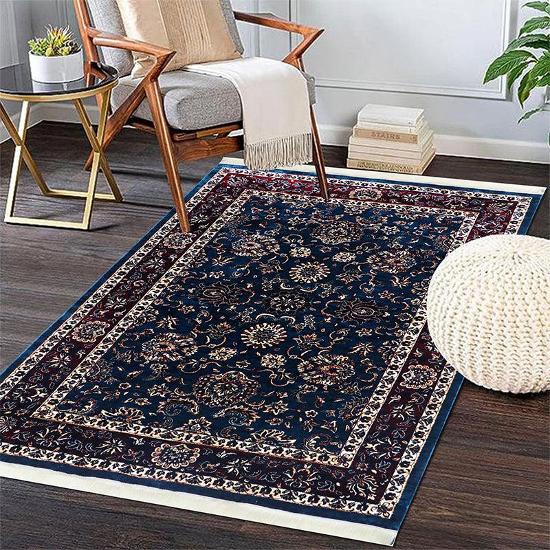 Buy Aavni Flora Carpet - Dark Blue Carpet from Vaaree