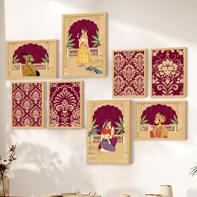 Buy The Mughal Durbaar Wall Art - Set Of Eight Wall Art & Paintings from Vaaree