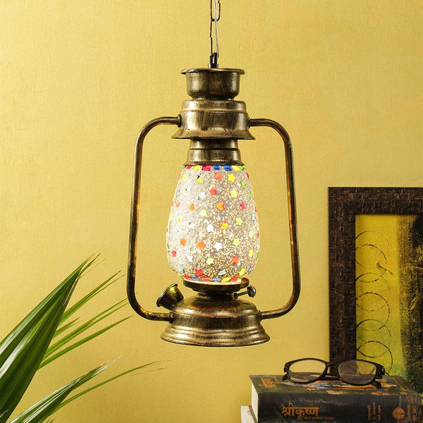 Buy Divyara Mosaic Lantern Ceiling Lamp - Gold Ceiling Lamp from Vaaree