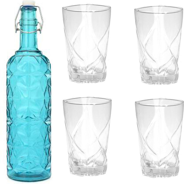 Buy Ulrich 1000 ML Water Bottle With 280 ML Glass - Five Piece Set Bottle from Vaaree