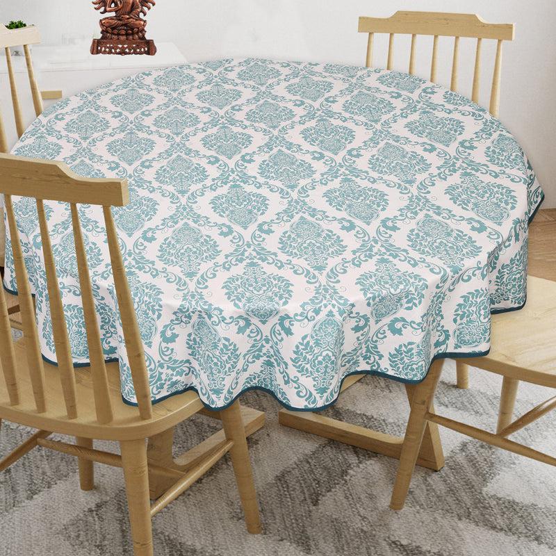 Buy Ardila Ethnic Round Table Cover - Teal Table Cover from Vaaree