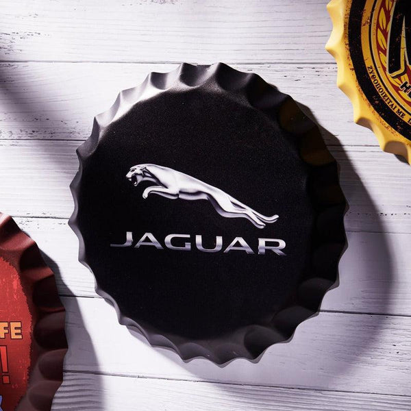 Jaguar Bottle Cap Wall Accent