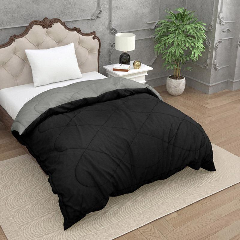 Buy Nihara Reversible Comforter - Black & Grey Comforters & AC Quilts from Vaaree