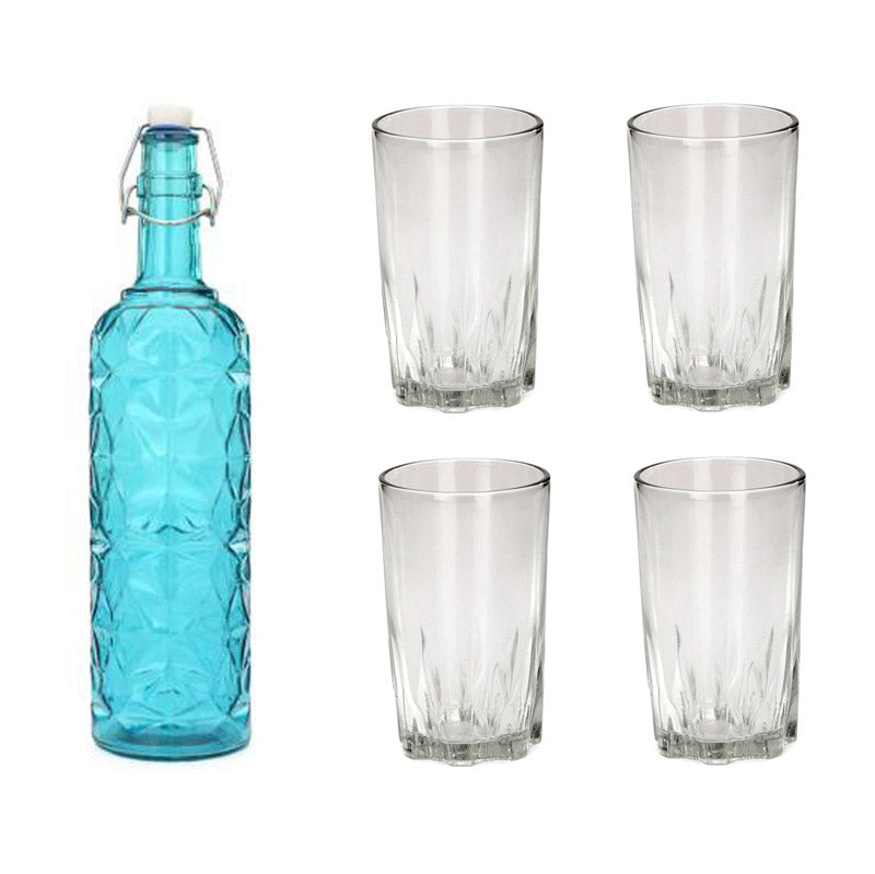 Buy Wren 1000 ML Water Bottle With 200 ML Glass - Five Piece Set Bottle from Vaaree